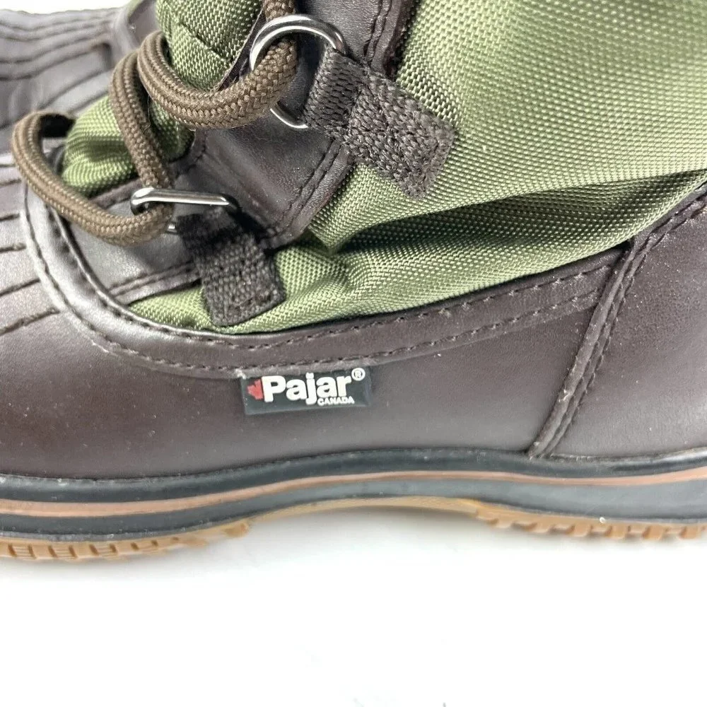 Pajar Grip Boot 36 Military Green Brown Lace Up Tall Winter Boot Lined‎ Womens